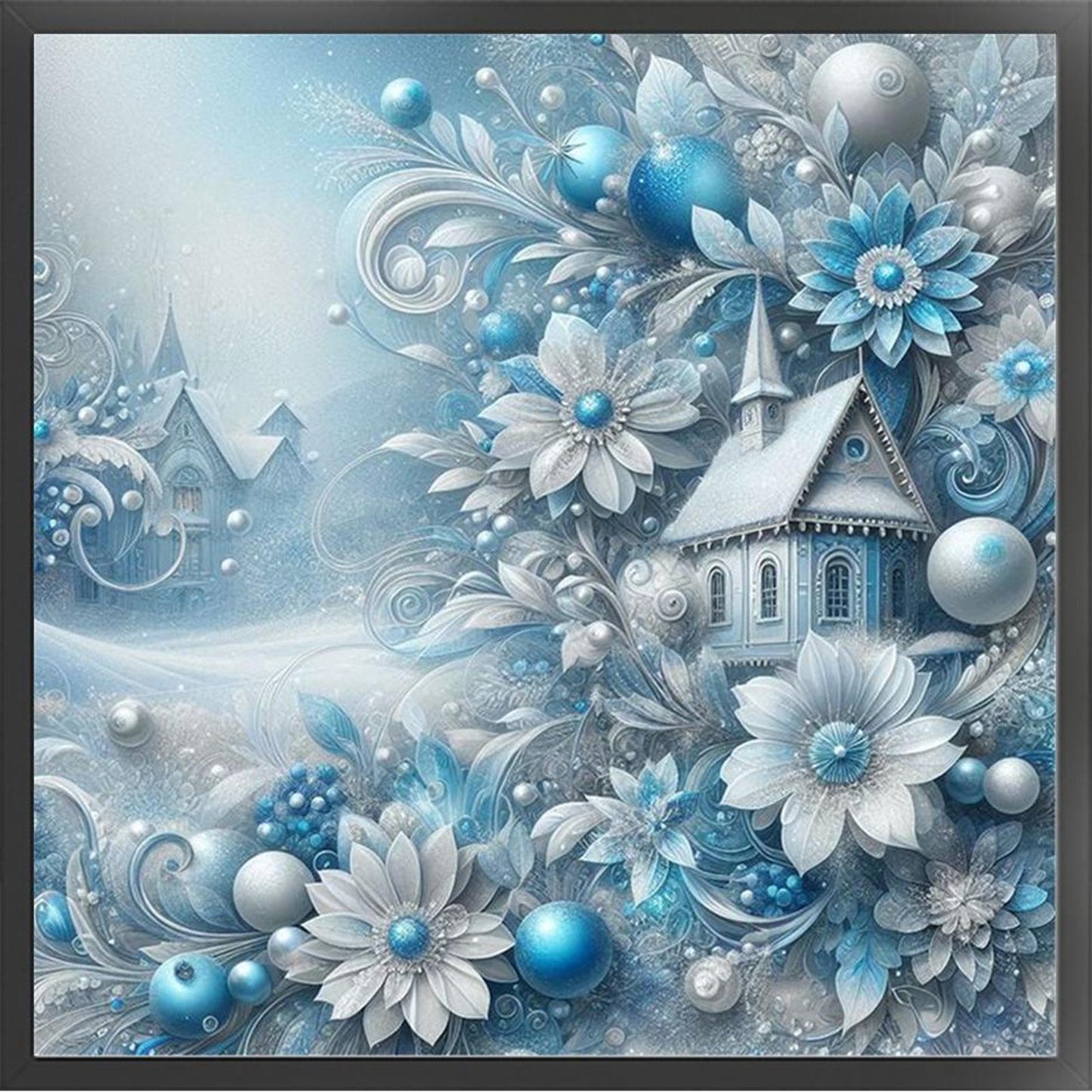 Winter Scenery - Full 11CT Stamped Cross Stitch 40x40CM - Yishu