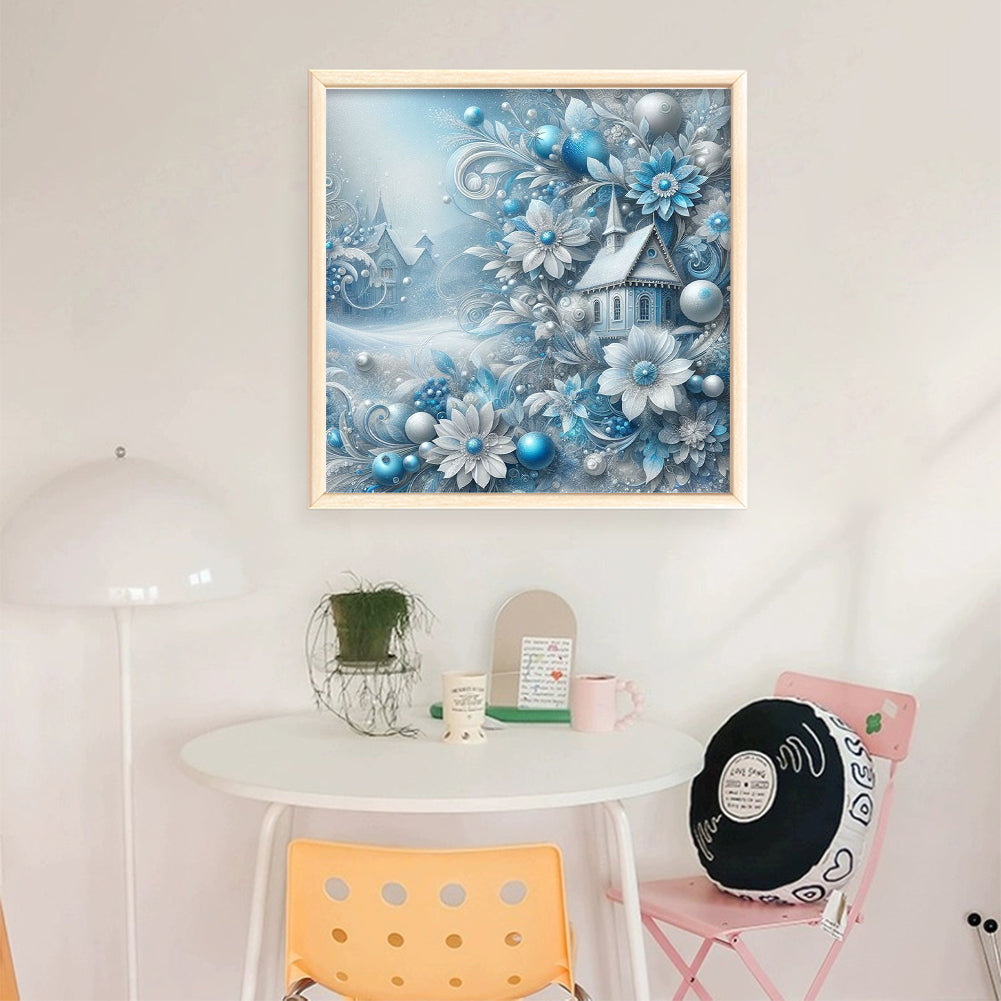Winter Scenery - Full 11CT Stamped Cross Stitch 40x40CM - Yishu