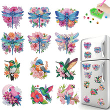 Load image into Gallery viewer, 12PCS 2D Flat DIY Magnetic Refrigerator Stickers Diamond Art Kits for Home Decor
