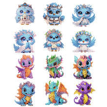 Load image into Gallery viewer, 12PCS 2D Flat DIY Magnetic Refrigerator Stickers Diamond Art Kits for Home Decor
