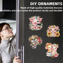 Load image into Gallery viewer, 12PCS 2D Flat DIY Magnetic Refrigerator Stickers Diamond Art Kits for Home Decor
