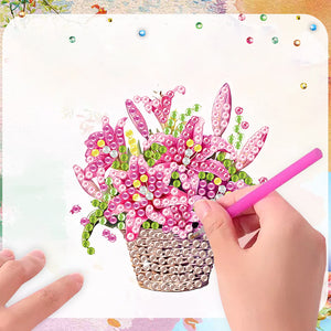 12PCS 2D Flat DIY Magnetic Refrigerator Stickers Diamond Art Kits for Home Decor