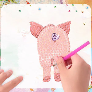 12PCS 2D Flat DIY Magnetic Refrigerator Stickers Diamond Art Kits for Home Decor
