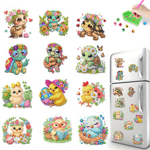 Load image into Gallery viewer, 12PCS 2D Flat DIY Magnetic Refrigerator Stickers Diamond Art Kits for Home Decor
