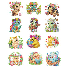 Load image into Gallery viewer, 12PCS 2D Flat DIY Magnetic Refrigerator Stickers Diamond Art Kits for Home Decor
