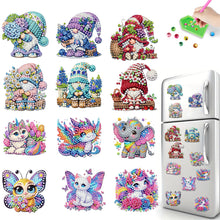 Load image into Gallery viewer, 12PCS 2D Flat DIY Magnetic Refrigerator Stickers Diamond Art Kits for Home Decor
