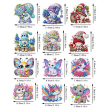 Load image into Gallery viewer, 12PCS 2D Flat DIY Magnetic Refrigerator Stickers Diamond Art Kits for Home Decor
