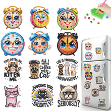 Load image into Gallery viewer, 12PCS 2D Flat DIY Magnetic Refrigerator Stickers Diamond Art Kits for Home Decor
