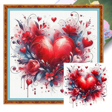 Load image into Gallery viewer, Heart Rose - 40*40CM 11CT Stamped Cross Stitch
