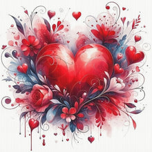 Load image into Gallery viewer, Heart Rose - 40*40CM 11CT Stamped Cross Stitch
