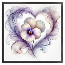 Load image into Gallery viewer, Heart Pansy - 40*40CM 11CT Stamped Cross Stitch
