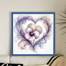 Load image into Gallery viewer, Heart Pansy - 40*40CM 11CT Stamped Cross Stitch
