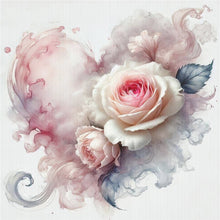 Load image into Gallery viewer, Heart Rose - 40*40CM 11CT Stamped Cross Stitch
