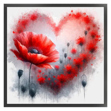 Load image into Gallery viewer, Heart Poppy - 40*40CM 11CT Stamped Cross Stitch
