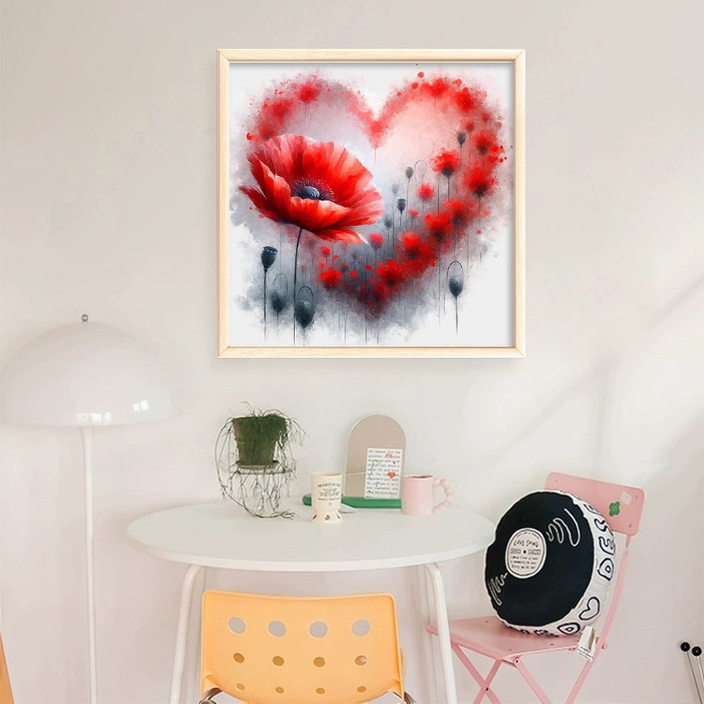 Poppy With Love - Full 11CT Stamped Cross Stitch 40x40CM - Band