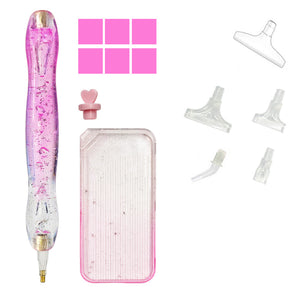 DIY Diamond Painting Pen Diamond Art Pen Diamond Painting Tools (14pcs Pink)