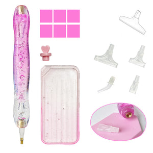 DIY Diamond Painting Pen Diamond Art Pen Diamond Painting Tools (14pcs Pink)