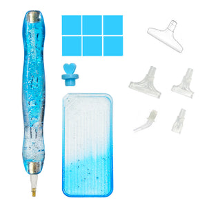 DIY Diamond Painting Pen Diamond Art Pen Diamond Painting Tools (14pcs Blue)