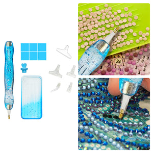 DIY Diamond Painting Pen Diamond Art Pen Diamond Painting Tools (14pcs Blue)