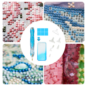DIY Diamond Painting Pen Diamond Art Pen Diamond Painting Tools (14pcs Blue)