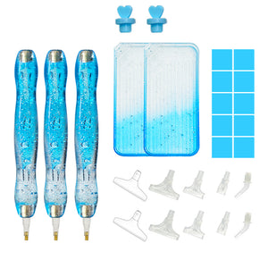 DIY Diamond Painting Pen Diamond Art Pen Diamond Painting Tools (27pcs Blue)