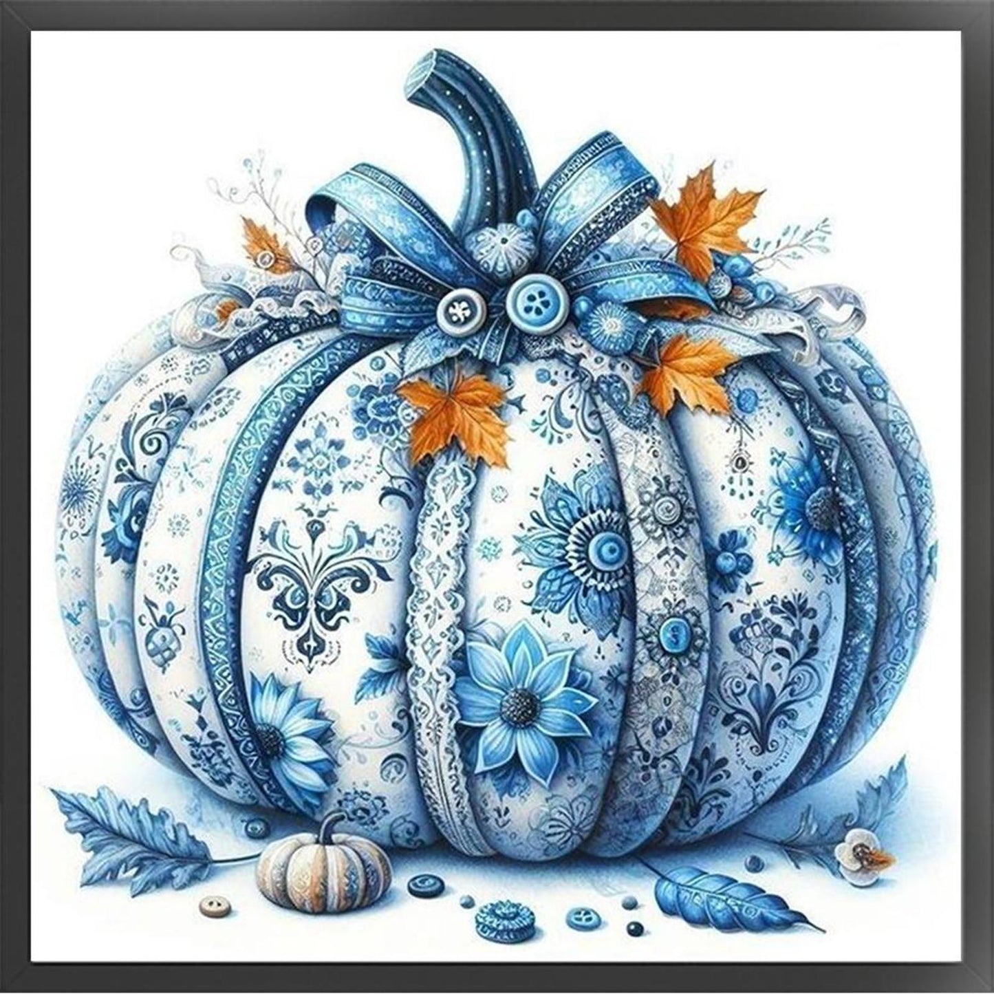 Halloween Pumpkin - Full 11CT Stamped Cross Stitch 45x45CM - Yishu