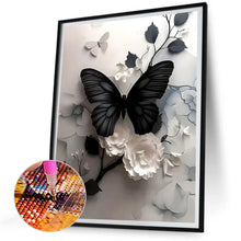 Load image into Gallery viewer, Black Butterfly 30*40CM(Canvas) Full Round Drill Diamond Painting
