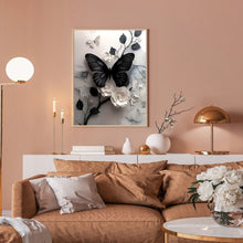 Load image into Gallery viewer, Black Butterfly 30*40CM(Canvas) Full Round Drill Diamond Painting
