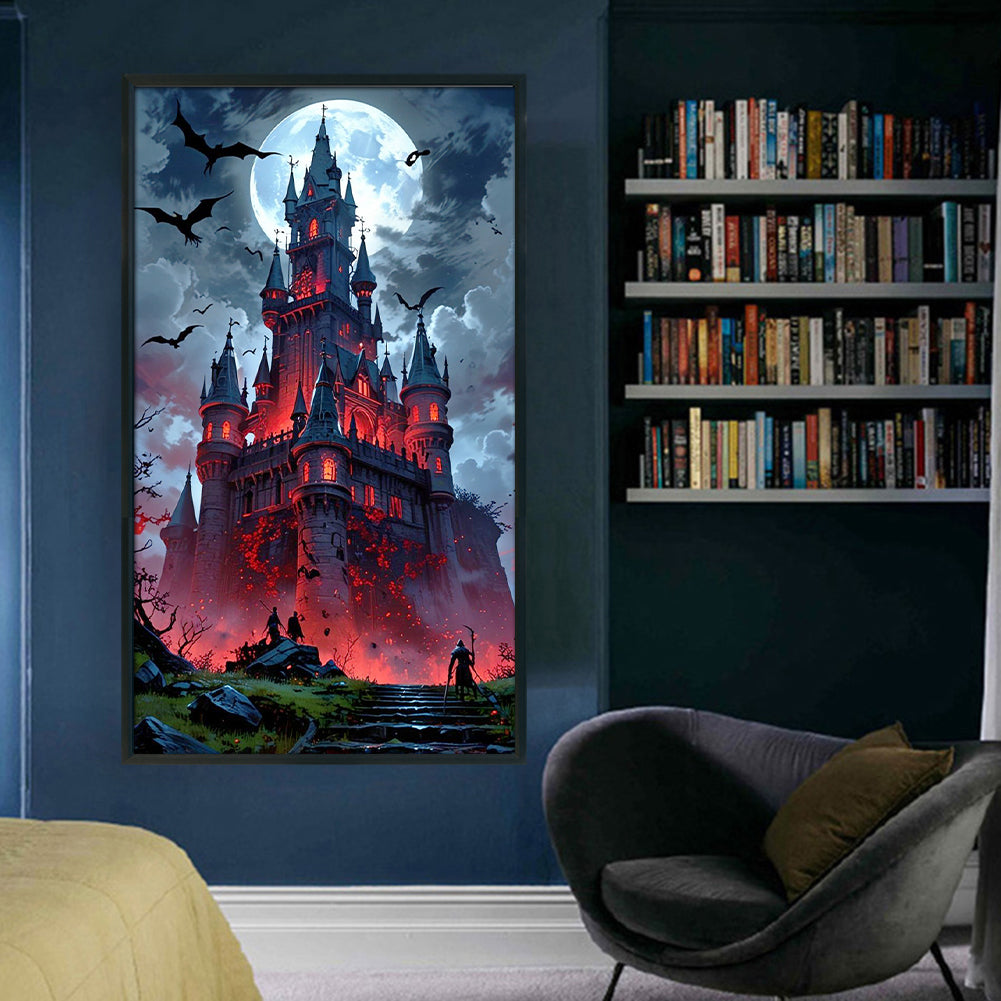Bat Castle - Full 11CT Stamped Cross Stitch 40x70CM - Huacan
