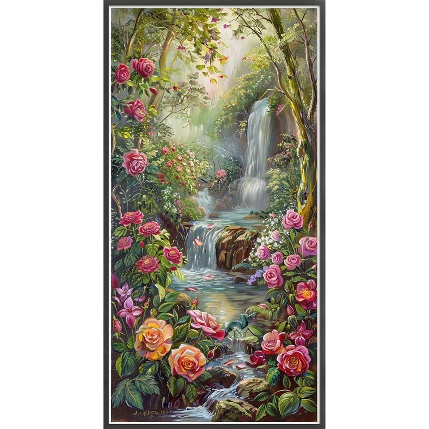 Waterfall - Full 14CT Stamped Cross Stitch 40x80CM - Huacan