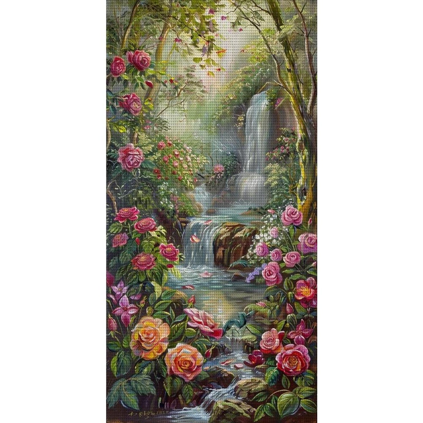 Waterfall - Full 14CT Stamped Cross Stitch 40x80CM - Huacan