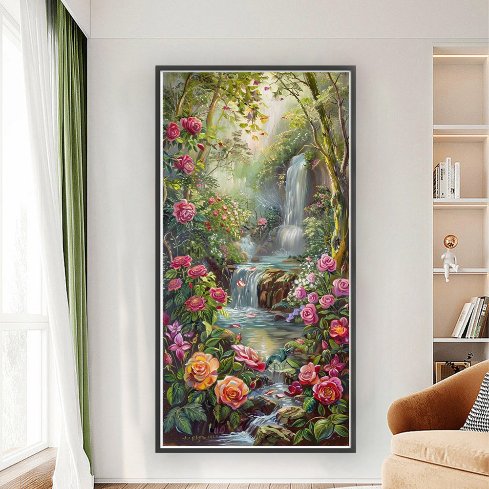 Waterfall - Full 14CT Stamped Cross Stitch 40x80CM - Huacan