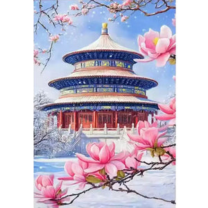 Beautiful Hall Of Prayer For Good Harvests - 50*70CM 11CT Stamped Cross Stitch(Mona Lisa Brand)