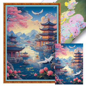 Jiangnan Scenery - 50*70CM 11CT Stamped Cross Stitch(Mona Lisa Brand)