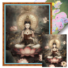 Load image into Gallery viewer, Bodhisattva Holding Sutras - 63*83CM 11CT Stamped Cross Stitch(Mona Lisa Brand)
