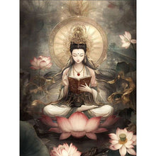 Load image into Gallery viewer, Bodhisattva Holding Sutras - 63*83CM 11CT Stamped Cross Stitch(Mona Lisa Brand)
