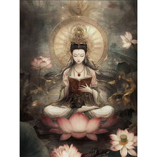 Load image into Gallery viewer, Bodhisattva Holding Sutras - 63*83CM 11CT Stamped Cross Stitch(Mona Lisa Brand)
