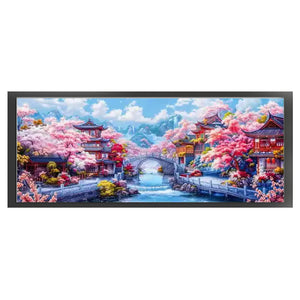 Spring in Jiangnan - 200*75CM 11CT Stamped Cross Stitch（Mona Lisa Brand）