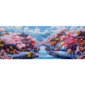 Spring in Jiangnan - 200*75CM 11CT Stamped Cross Stitch（Mona Lisa Brand）