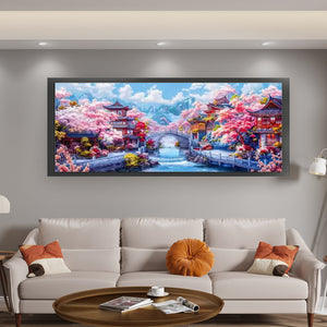 Spring in Jiangnan - 200*75CM 11CT Stamped Cross Stitch（Mona Lisa Brand）