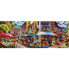 Load image into Gallery viewer, Romantic flower market - 168*68CM 11CT Stamped Cross Stitch£¨Mona Lisa Brand£©
