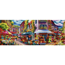 Load image into Gallery viewer, Romantic flower market - 168*68CM 11CT Stamped Cross Stitch（Mona Lisa Brand）

