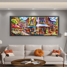 Load image into Gallery viewer, Romantic flower market - 168*68CM 11CT Stamped Cross Stitch£¨Mona Lisa Brand£©
