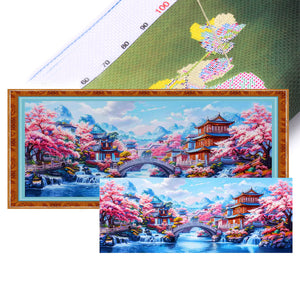 Jiangnan attic - 165*68CM 11CT Stamped Cross Stitch（Mona Lisa Brand）