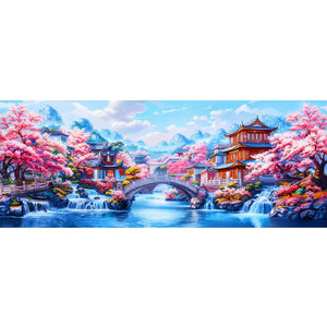 Jiangnan attic - 165*68CM 11CT Stamped Cross Stitch（Mona Lisa Brand）