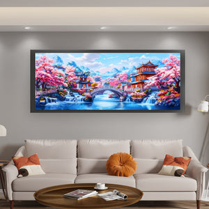 Jiangnan attic - 165*68CM 11CT Stamped Cross Stitch（Mona Lisa Brand）