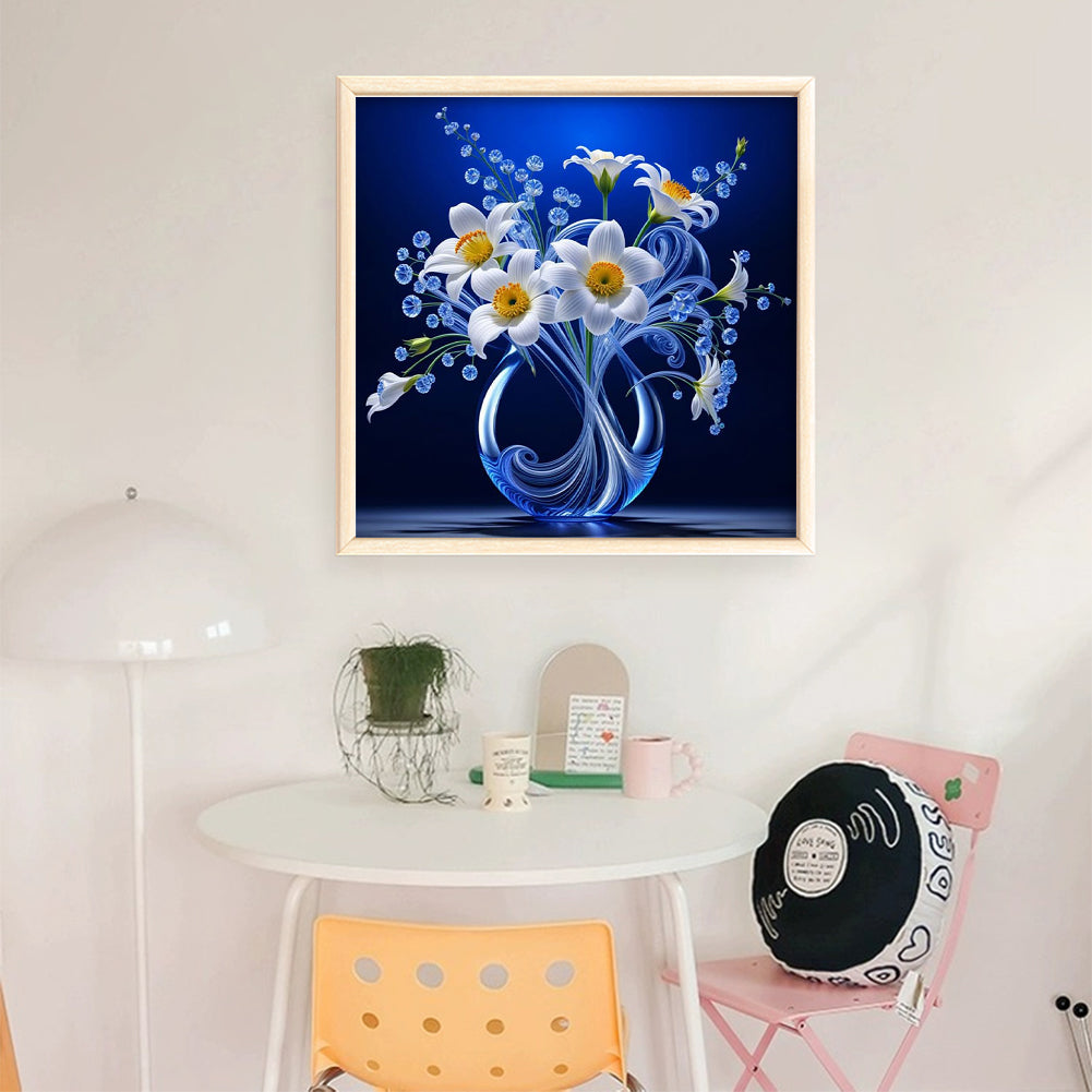 Luminous Vase - Full 11CT Stamped Cross Stitch 40x40CM - Huacan