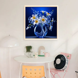 Glow-In-The-Dark Vase - 40*40CM 11CT Stamped Cross Stitch