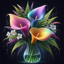 Load image into Gallery viewer, Calli Flower Vase - 40*40CM 11CT Stamped Cross Stitch
