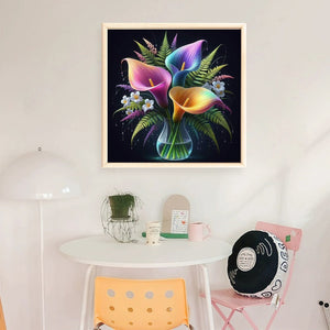 Calli Flower Vase - 40*40CM 11CT Stamped Cross Stitch